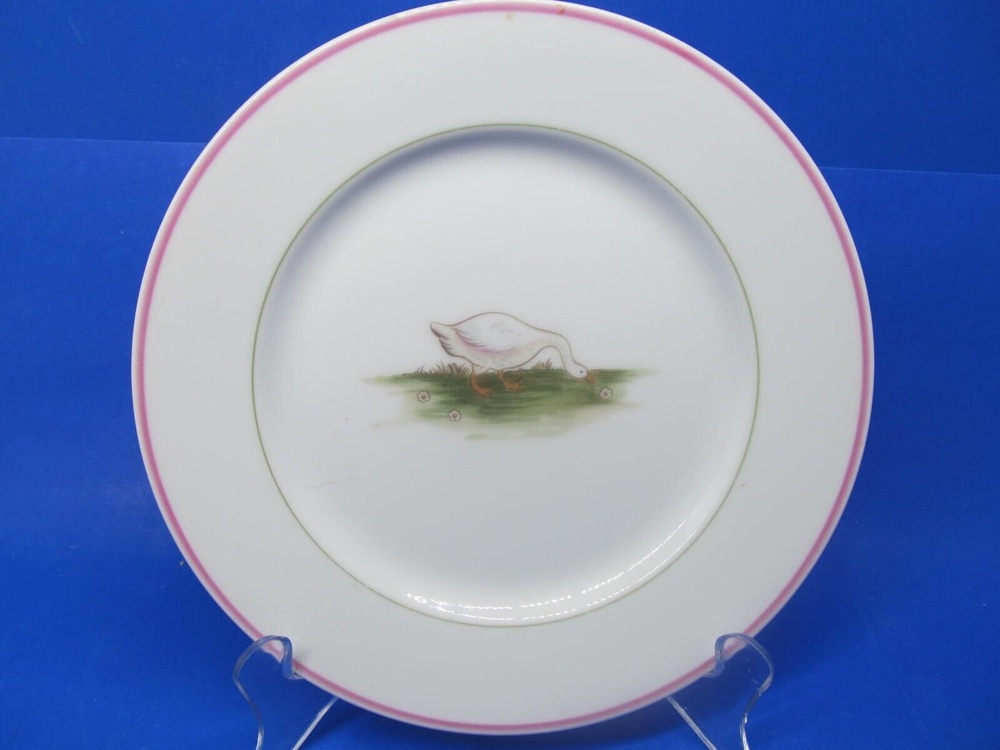 Fitz And Floyd "Basse-cour" Goose 7 1/2" Childs Plate 1981 Japan